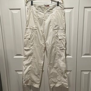 Hollister White Wide Leg Cargo Pants